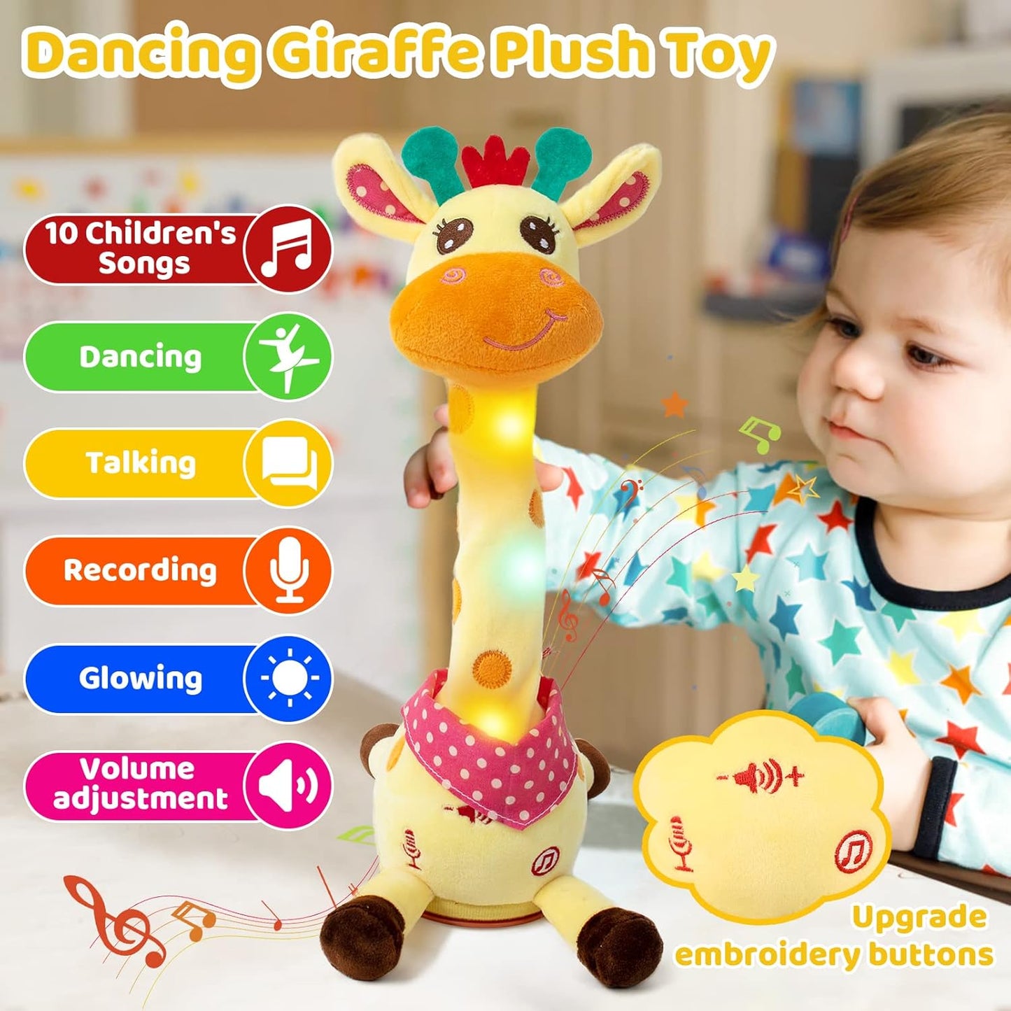 π Interactive Dancing Giraffe Toy - Sings, Repeats & Dances!π¦