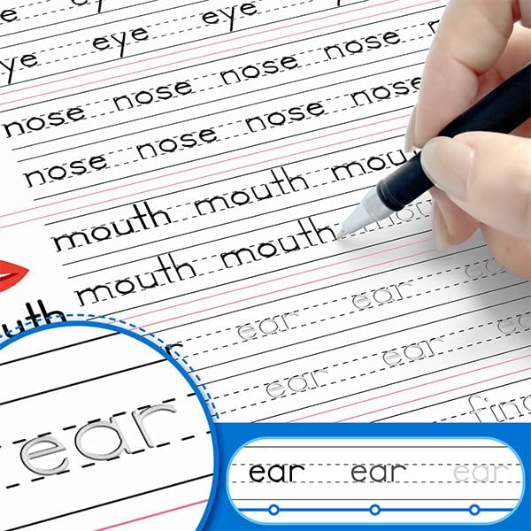 Writing practice with magic groove books for children