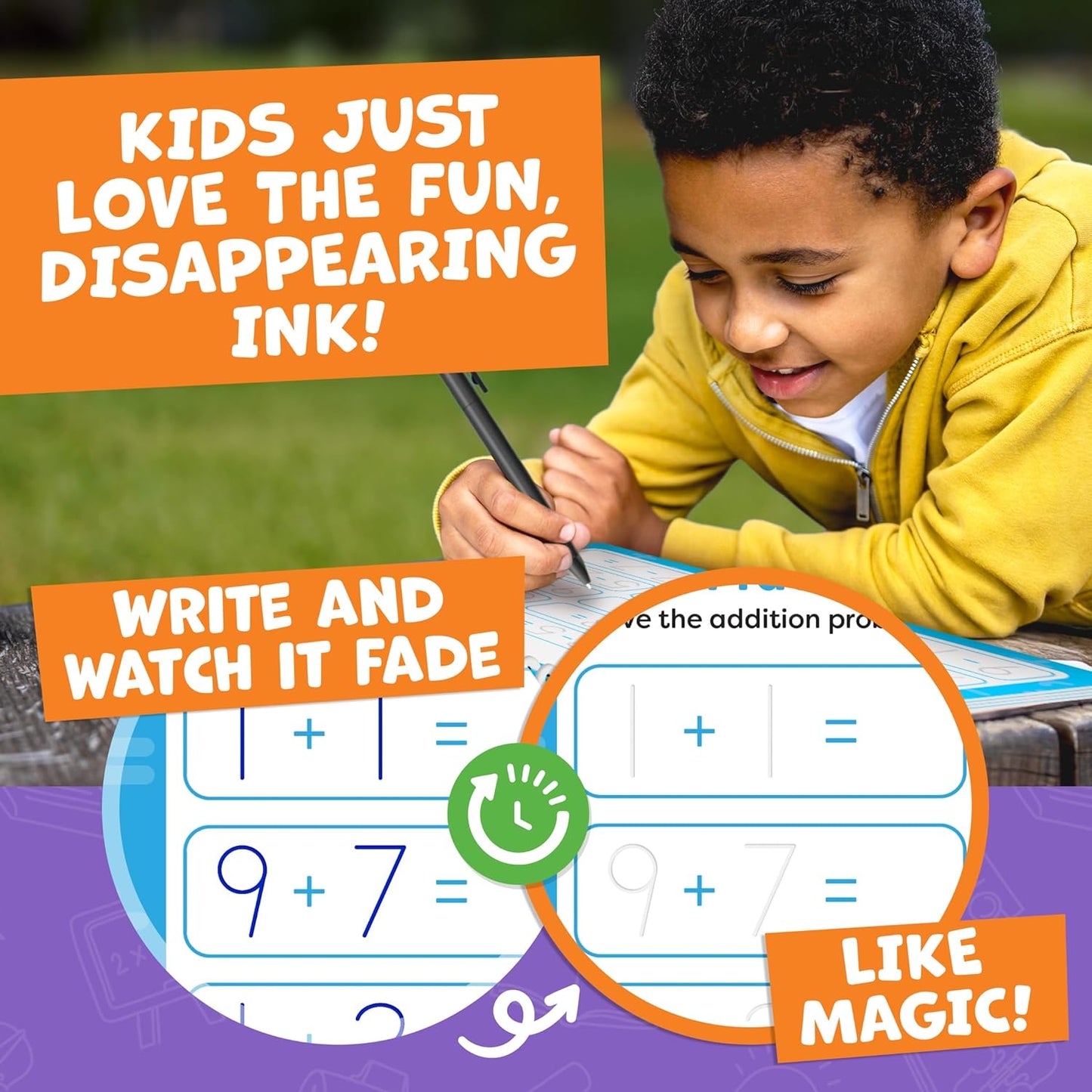 Writing practice with magic groove books for children