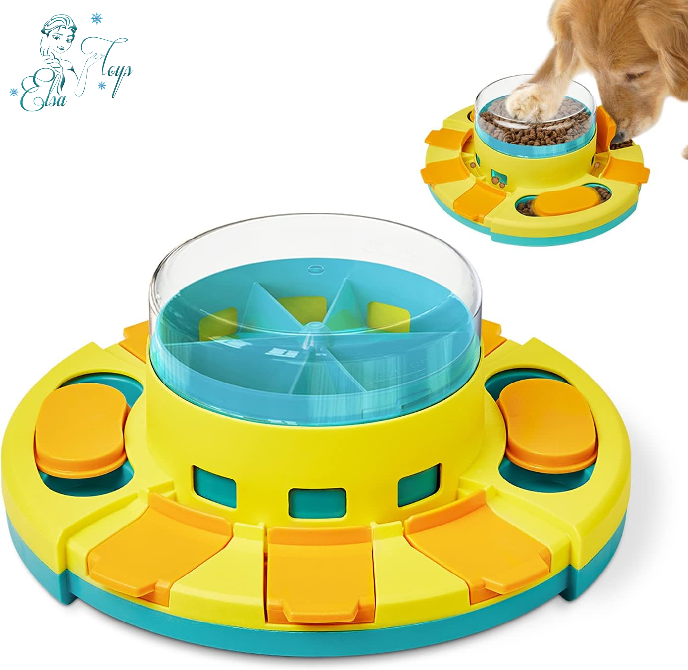 Two-stage dog puzzle toy