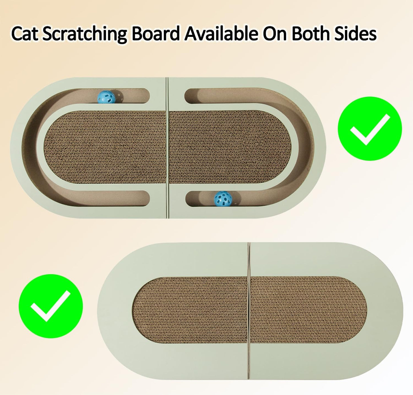 Cat's paw board with balls