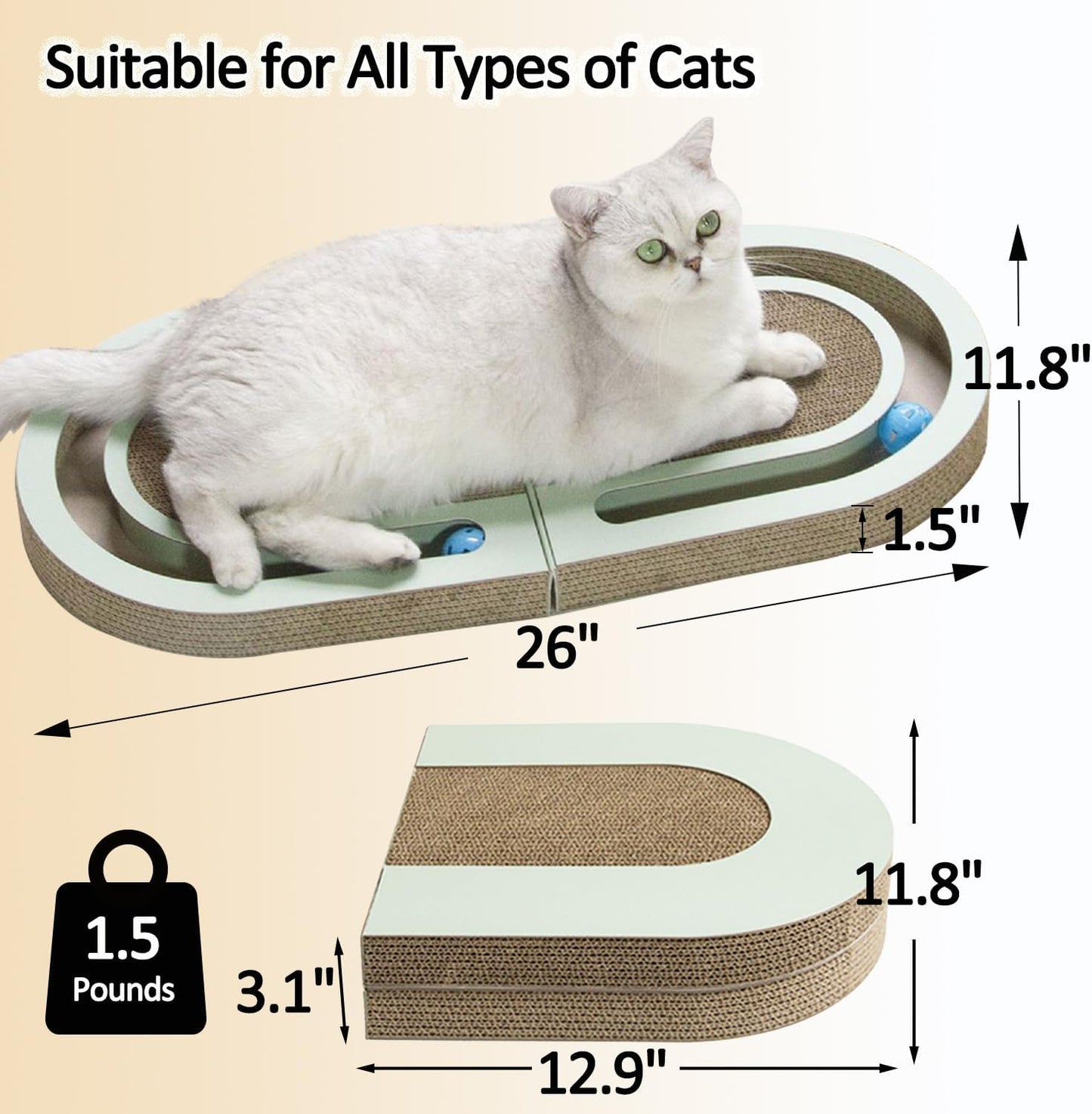 Cat's paw board with balls